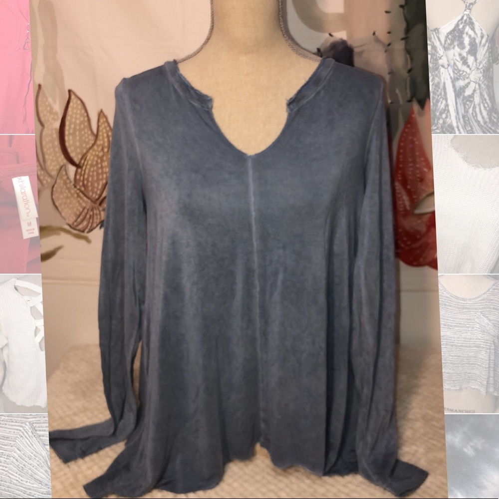 Blue Lightwashed  Long Sleeve